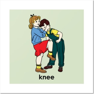 Self Defense Flash Cards: Knee Posters and Art